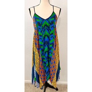 Jealous Tomato Handkerchief  Asymmetrical Abstract Dress,   XS